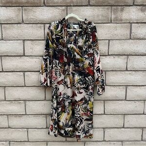 H&M Vibrant Floral Long Sleeve Dress